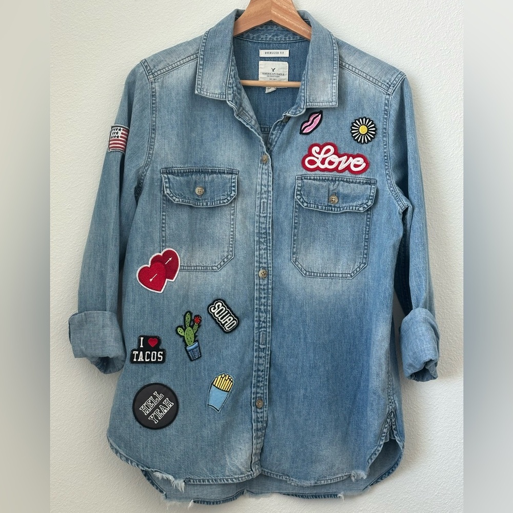 American Eagle Outfitters Blue Denim Jacket
